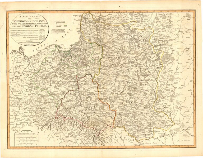 A NEW MAP OF  THE  KINGDOM OF POLAND,  WITH ITS DISMEMBERED PROVINCES  AND THE KINGDM. OF PRUSSIA.