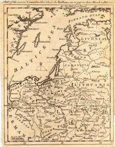 MAP of the several Countries thrô which the Russians are to pass in March PRUSSIA