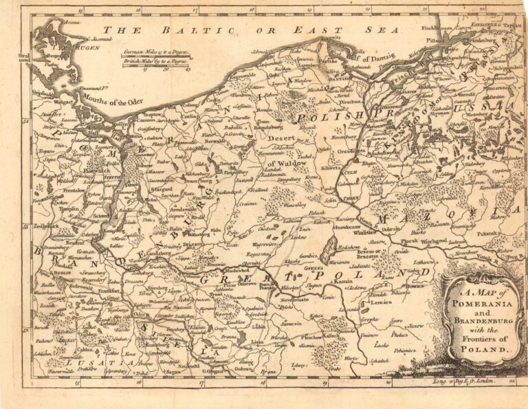 26.	A MAP of ¦ POMERANIA ¦ and ¦ BRANDENBURG ¦ with the ¦ Frontiers of ¦ POLAND.