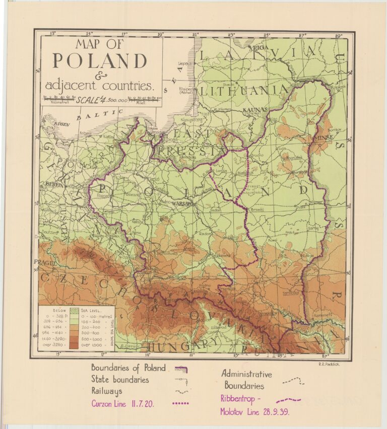 278.	MAP OF POLAND & adjacent countries.