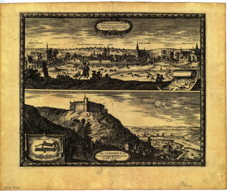48b.	Urbs PIOTRICOVIA a S. R. M. SVECIæ post duarum hora:rum obsid-ium occupata.d. 23. Martij A. 1657.